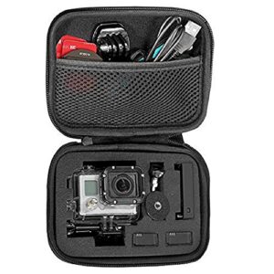 tekcam carrying case protective bag with water resistant eva compatible with gopro hero 11 9 8 7 6 5/akaso ek7000/brave 4 5 6 7/v50 elite/dragon touch/apeman/vemont/apexcam action camera storage box
