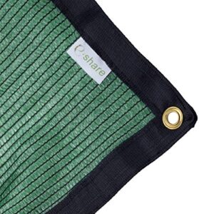e.share 70% green shade cloth taped edge with grommets 12 ft x 6 ft