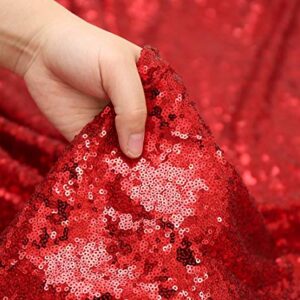 Red Sequin Backdrop Curtains,2ft x 8ft Sequin Photography Backdrop Curtain 2 Panels for Party Decoration, Red