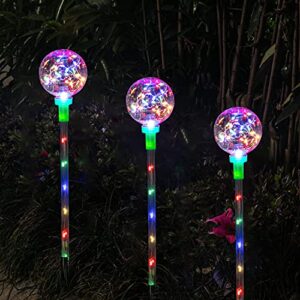 anycosy garden globe lights solar powered,solar pathway lights outdoor garden,waterproof solar powered pathway lights 3 pack