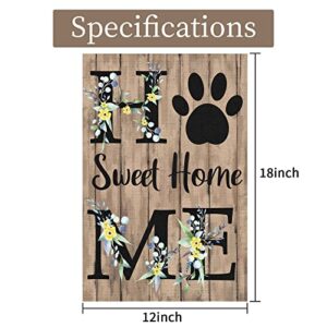 Heyfibro Home Sweet Home Spring Summer Garden Flag 12 x 18 Inch Lawn Flag Double Sided Printed with Pattern Outdoor Yard Welcome Flag Farmhouse Seasonal Outdoor Decoration(ONLY FLAG)