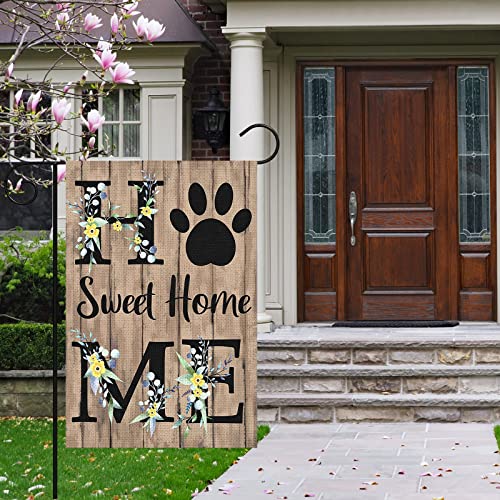 Heyfibro Home Sweet Home Spring Summer Garden Flag 12 x 18 Inch Lawn Flag Double Sided Printed with Pattern Outdoor Yard Welcome Flag Farmhouse Seasonal Outdoor Decoration(ONLY FLAG)