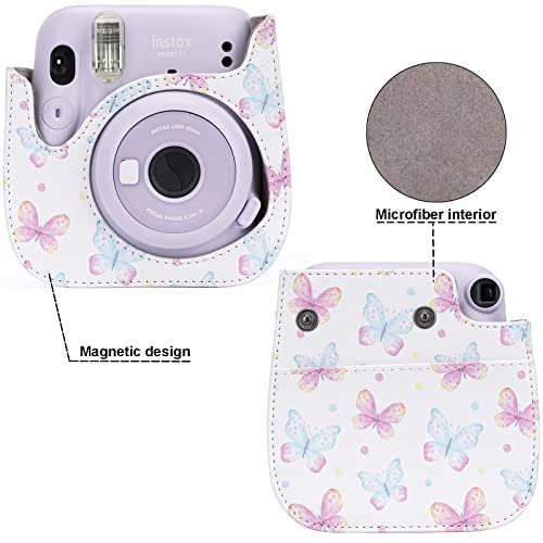 Frankmate Protective Case Compatible with Fujifilm Instax Mini 11/9/8/8+ Instant Film Camera with Accessory Pocket and Adjustable Strap