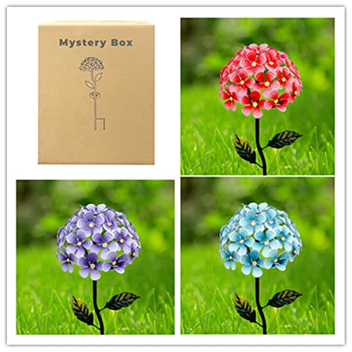 Aseakey Mystery Boxes Solar Outdoor Lights, Multi-Color Changing Waterproof Flower Lights for Garden Patio Yard Pathway Decorations Color Random Delivery