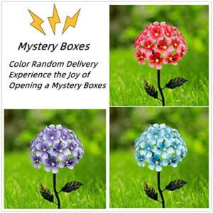 Aseakey Mystery Boxes Solar Outdoor Lights, Multi-Color Changing Waterproof Flower Lights for Garden Patio Yard Pathway Decorations Color Random Delivery