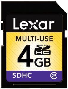 lexar professional 4gb class 4 sdhc flash memory card