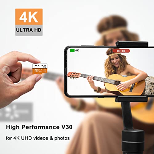 KOOTION 128GB Micro SD Card 128 gb Ultra Micro SDXC Memory U3 Card High Speed TF Card R Flash, U3, A1,V30, 128 GB