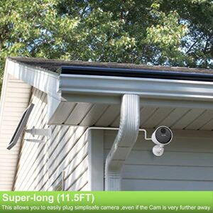 UYODM Solar Panel Compatible with SimpliSafe Wireless Outdoor Security Camera,Power Your SimpliSafe Outdoor Camera continuously- Silver