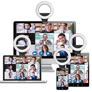 Clip-on Ring Light for Laptop/Computer, 10 Brightness Levels, 3 Light Modes - Perfect for Video Conferencing and Live Streaming, Compatible with Laptop, Tablet and Desktop Computers