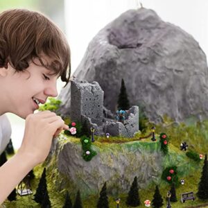 200 Pcs Miniature Fairy Garden Accessories, Including Animals, Mini Houses and DIY Dollhouse Decoration, Miniature Figurines, Micro Landscape Ornaments, Garden DIY Kit