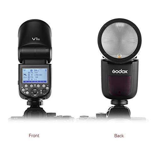 Godox V1S Flash Professional Camera Flash Speedlite Compatible with Sony a7RII a7R a58 a99 ILCE6000L a7RIII a7R3 a9 a77II a77 a350 Cameras for Studio Photography + Godox AK-R1 Pocket Flash Light Acces