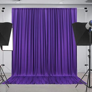 10 ft x 10 ft wrinkle free dark purple backdrop curtain panels, polyester photography backdrop drapes, wedding party home decoration supplies
