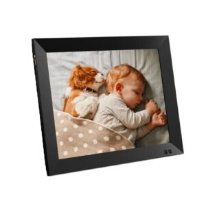 Nixplay 15 inch Smart Digital Photo Frame with WiFi (W15F) - Black - Unlimited Cloud Photo Storage - Share Photos and Videos Instantly via Email or App - Preload Content