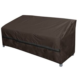 true guard patio furniture covers waterproof heavy duty – sofa or couch cover, 600d rip-stop, fade/stain/uv resistant for outdoor patio furniture, dark brown