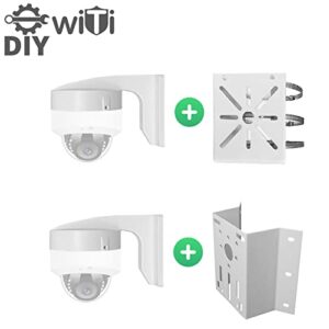 WiTi 4.7 inches Wall Mount Bracket for Dome Security Camera,Deep Base Junction Box Cable Management Mounting Case, CCTV IP Surveillance Cameras Holder Metal Solid Powder Spray Coating