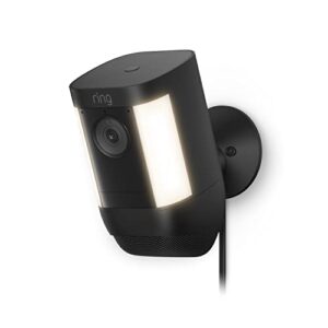 introducing ring spotlight cam pro, plug-in | 3d motion detection, two-way talk with audio+, and dual-band wifi (2022 release) – black
