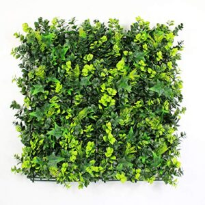 uland artificial hedges panels, 6pcs 20″x20″ boxwood greenery ivy privacy fence screening, home garden outdoor wall decoration