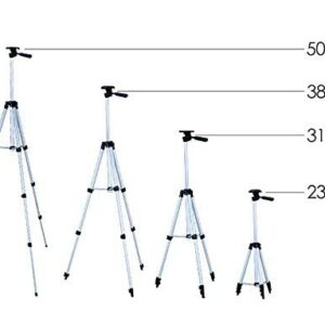 50" Aluminum Camera Tripod with Built in Bubble Level Indicator for All GoPro HERO Cameras + Tripod Mount & an eCostConnection Microfiber Cloth