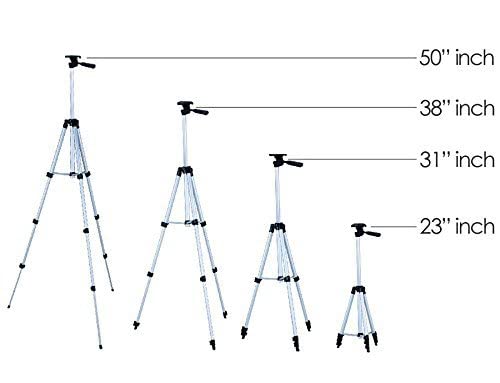 50" Aluminum Camera Tripod with Built in Bubble Level Indicator for All GoPro HERO Cameras + Tripod Mount & an eCostConnection Microfiber Cloth