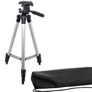 50" Aluminum Camera Tripod with Built in Bubble Level Indicator for All GoPro HERO Cameras + Tripod Mount & an eCostConnection Microfiber Cloth