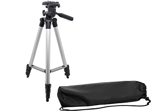 50" Aluminum Camera Tripod with Built in Bubble Level Indicator for All GoPro HERO Cameras + Tripod Mount & an eCostConnection Microfiber Cloth