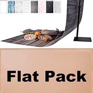 8PCS Food Photography Backdrops with Tripod Stand Flat Pack Double-Sided Realistic Flat Lay Photo Tabletop Backdrops for Products Photography