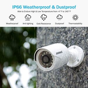 ANNKE 1080P CCTV Home Surveillance Bullet Add–On Camera, 2MP Hybrid 4-in-1 Wired Security Camera with 100ft Night Vision, IP66 Weatherproof and Dustproof for Outdoor Use