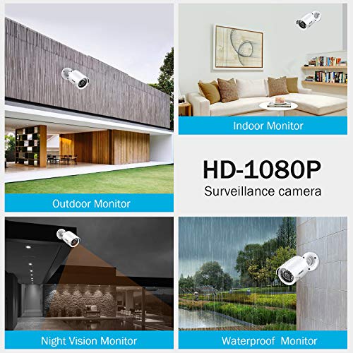 ANNKE 1080P CCTV Home Surveillance Bullet Add–On Camera, 2MP Hybrid 4-in-1 Wired Security Camera with 100ft Night Vision, IP66 Weatherproof and Dustproof for Outdoor Use
