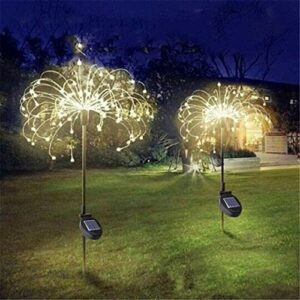 onlyliua solar decoration lights, garden pile lights, 90 led sparklers string lights for yard p𝚊thw𝚊y decorations valentines day decor(shape can be changed manually)