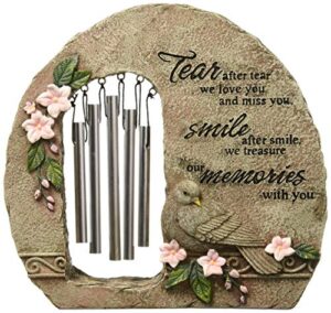 carson home accents peaceful reflections garden chime, 8.5-inch high, miss you