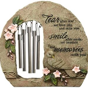 Carson Home Accents Peaceful Reflections Garden Chime, 8.5-Inch High, Miss You