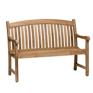 Amazonia Newcastle Patio Bench | Made of Real Teak | Ideal for Outdoors and Indoors, 48Lx26Wx35H, Light Brown