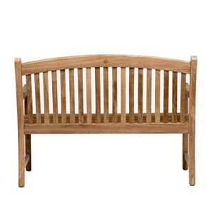 Amazonia Newcastle Patio Bench | Made of Real Teak | Ideal for Outdoors and Indoors, 48Lx26Wx35H, Light Brown