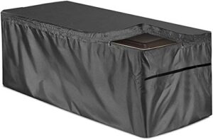 patio deck box cover 62.2x30x27inch patio ottoman bench cover rectangle with straps and handles outdoor cushion box cover waterproof heavy duty outdoor furniture cover for garden deck box container