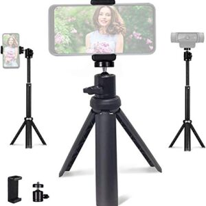 NexiGo Lightweight Mini Tripod for Camera/Phone/Webcam, Extendable Stand, for NexiGo Logitech Webcam C920 C922 C925e C922x C930e C930 C615 Brio and Other Devices with 1/4" Thread