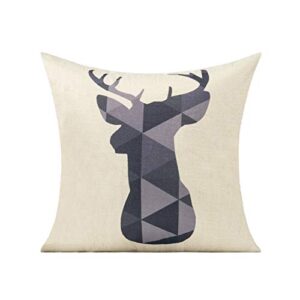 All Smiles Outdoor Summer Throw Pillow Covers for Outside Porch Patio Furnitures Decorative Animals Mountains Scene Bear Deer Cushion 20X20 Decor Set of 4 for Couch Sofa