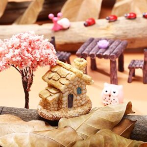 Skylety 64 Pieces Miniature Fairy Garden Accessories Mini Animals Miniature Ornament Kit Animal Figurines Animals Miniature Micro Landscape Accessories for Dollhouse Decoration Plant House Decor