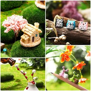 Skylety 64 Pieces Miniature Fairy Garden Accessories Mini Animals Miniature Ornament Kit Animal Figurines Animals Miniature Micro Landscape Accessories for Dollhouse Decoration Plant House Decor