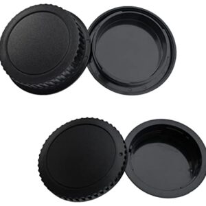 Camera Body Cap and Rear Lens Cover Compatible with Canon EOS EF EF-S Mount Camera T7 T6 90D 80D 77D 70D 60D 5Ds 1DX 5D 7D / 6D Mark II III 200D Rebel SL3 SL2 T6i T7i T6S T4i T5i T5 T3[2 Sets]