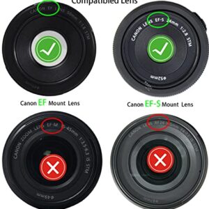 Camera Body Cap and Rear Lens Cover Compatible with Canon EOS EF EF-S Mount Camera T7 T6 90D 80D 77D 70D 60D 5Ds 1DX 5D 7D / 6D Mark II III 200D Rebel SL3 SL2 T6i T7i T6S T4i T5i T5 T3[2 Sets]