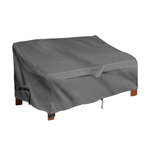 ikover patio couch loveseat cover, heavy duty patio furniture covers, 100% waterproof outdoor sofa cover, provide a great fit and all weather protection, (grey,90 inch)