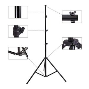 HYJ-INC Photo Video Studio 10 x12ft 100% Cotton Muslin Chromakey Green Screen Backdrop with 8.5 x 10ft Stand Photography Background Support System Kit Clamp, Carry Bag