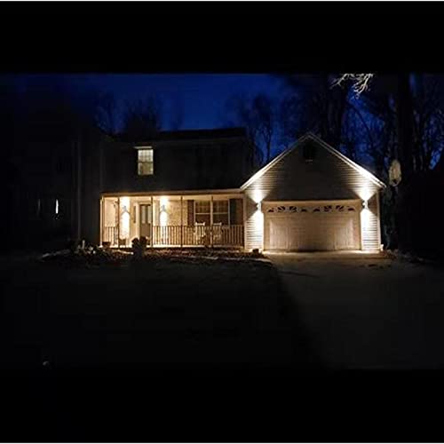 XINGGUANG MINGREN 2-Pack LED Outdoor Wall Sconces, Matte Black Aluminum Wall Lights Up Down Cylinder, Exterior Light Fixture for Garden & Porch
