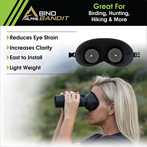 Slicker Bino Bandit - Blocks Glare, Improves Visual Acuity and Reduces Eye Fatigue. FITS All Binoculars. (Stealth Olive)