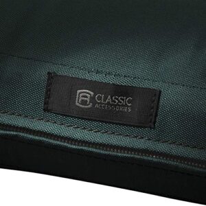 Classic Accessories Ravenna Water-Resistant 25 x 22 x 4 Inch Outdoor Back Cushion Slip Cover, Patio Furniture Cushion Cover, Mallard Green, Patio Furniture Cushion Covers