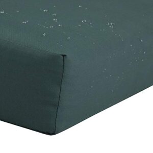 Classic Accessories Ravenna Water-Resistant 25 x 22 x 4 Inch Outdoor Back Cushion Slip Cover, Patio Furniture Cushion Cover, Mallard Green, Patio Furniture Cushion Covers