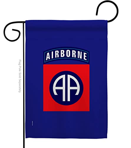 US MILITARY U.S. Army 82nd Airborne Division Flag Armed Forces Double-Sided Lawn Decoration Gift House Garden Yard Banner United State American Military Veteran, 12" x 18.5 Made in USA