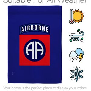 US MILITARY U.S. Army 82nd Airborne Division Flag Armed Forces Double-Sided Lawn Decoration Gift House Garden Yard Banner United State American Military Veteran, 12" x 18.5 Made in USA