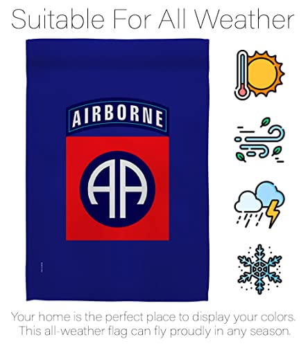 US MILITARY U.S. Army 82nd Airborne Division Flag Armed Forces Double-Sided Lawn Decoration Gift House Garden Yard Banner United State American Military Veteran, 12" x 18.5 Made in USA