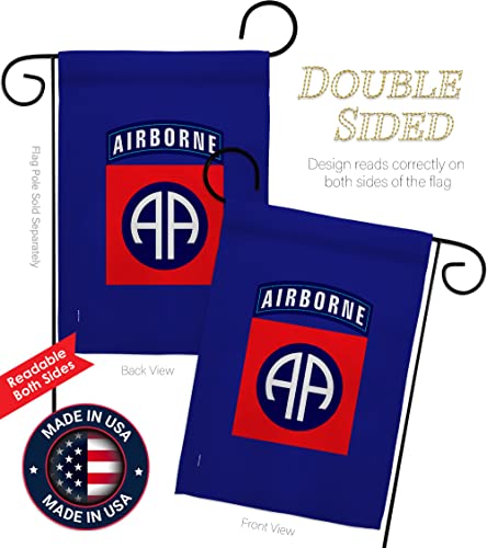 US MILITARY U.S. Army 82nd Airborne Division Flag Armed Forces Double-Sided Lawn Decoration Gift House Garden Yard Banner United State American Military Veteran, 12" x 18.5 Made in USA